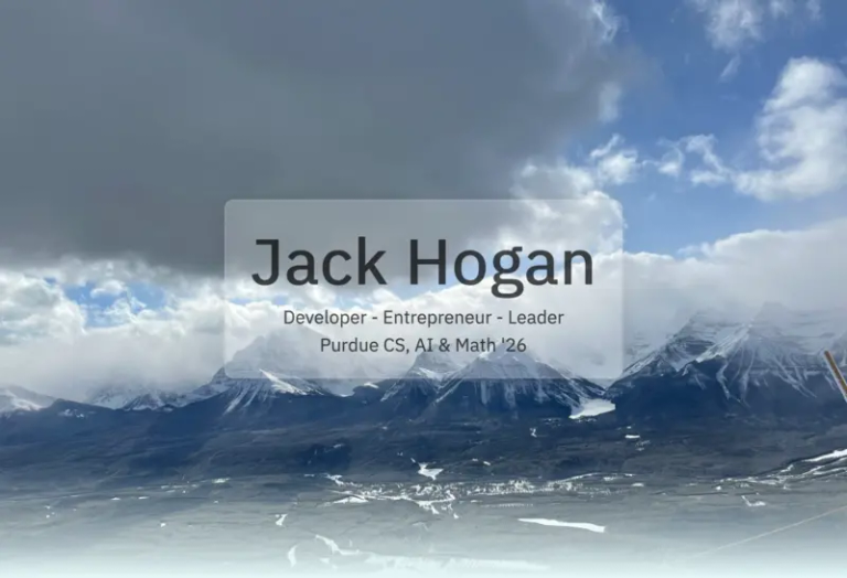 The hero page for my first site.