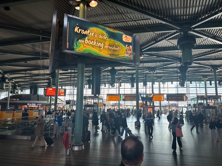 Amsterdam's airport train station