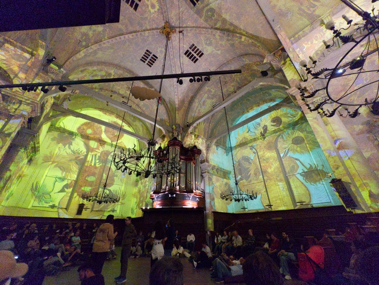 Projection mapping inside a church