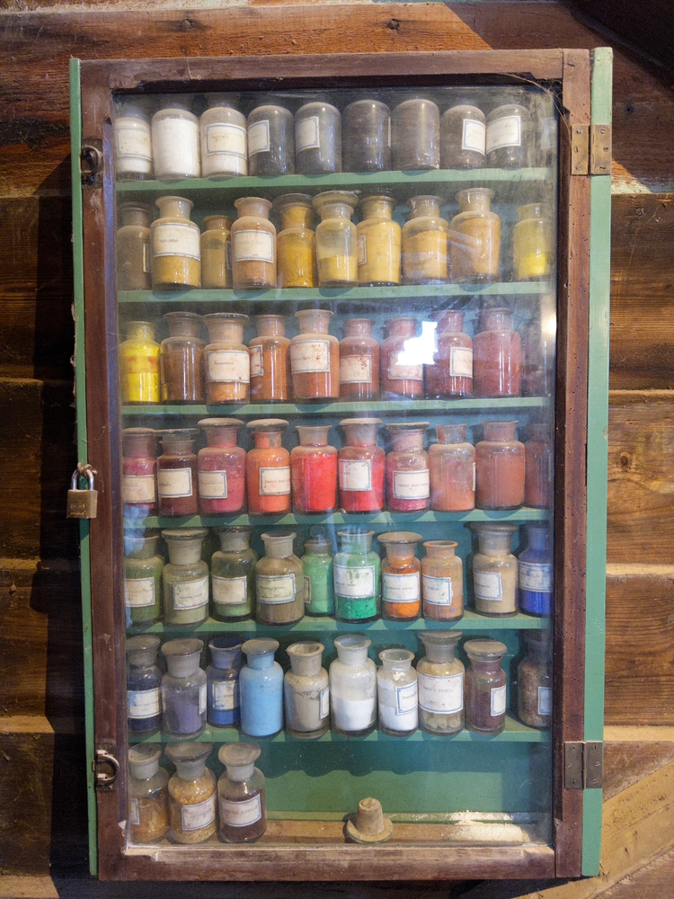 Some dyes produced at one of the windmills