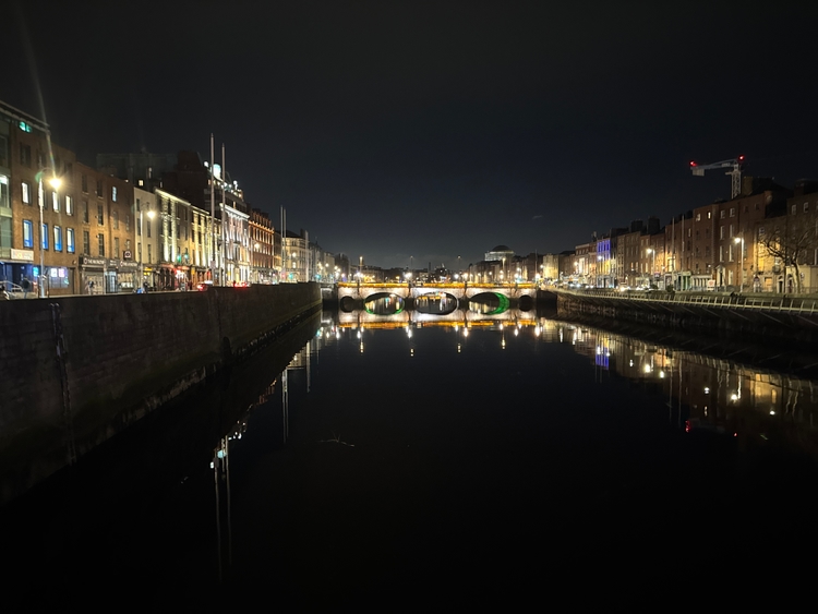The River Lifey bisecting Dublin