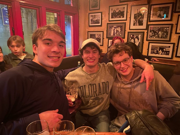 Me, Mo, and Max at a pub