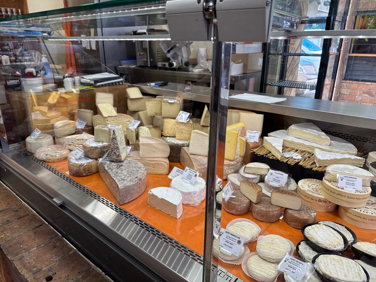 A cheese shop with more types of cheese than I could count