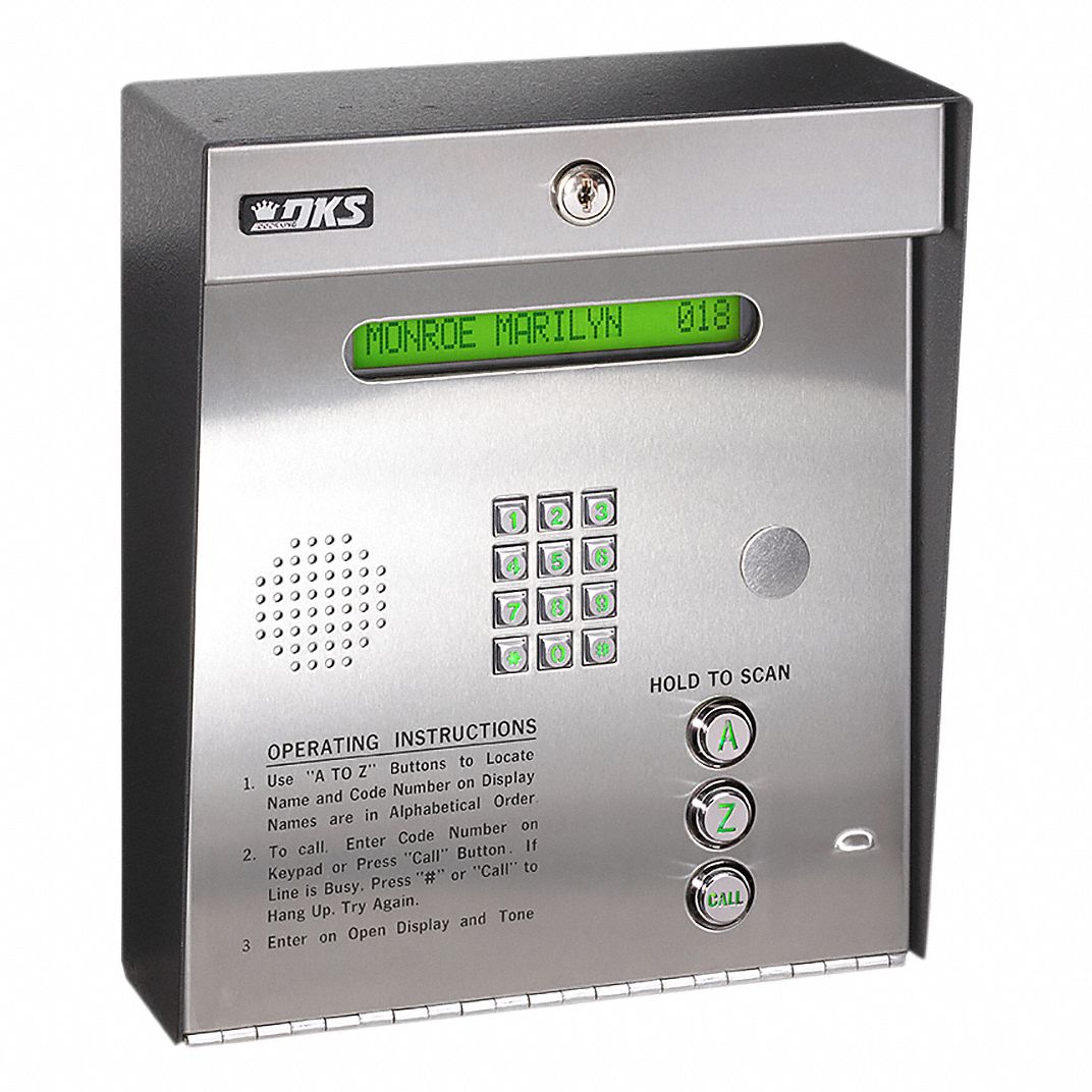 A Doorking 1834-080 intercom box.