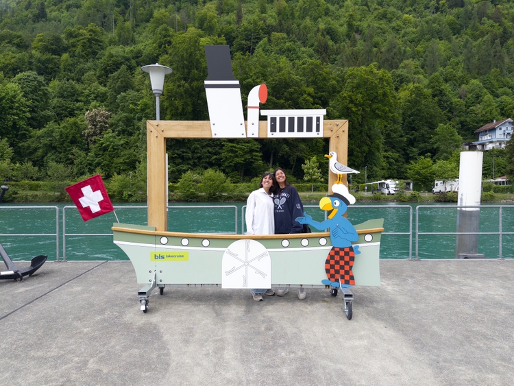 Nadia and Kate together on the ship