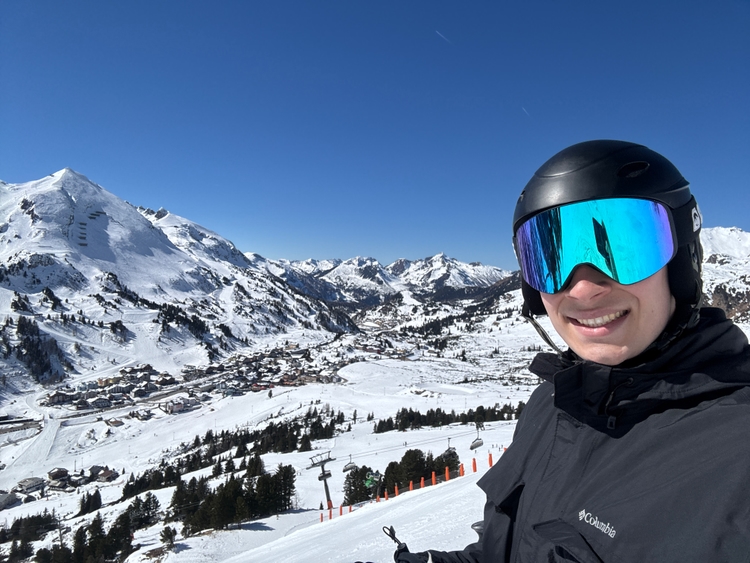 A selfie of me against the mountains