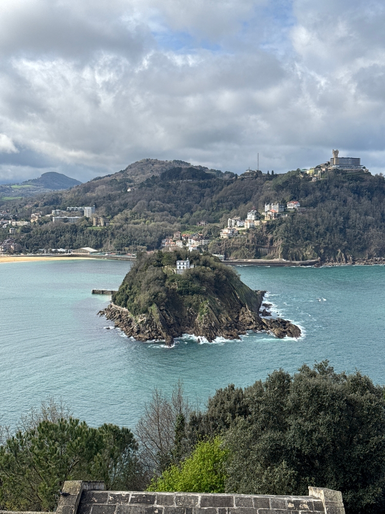 An island in the bay next to San Sebastián
